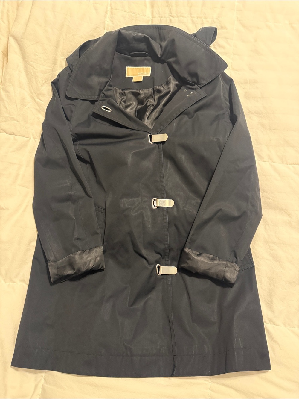 Michael Kors - Black Toggle-Front Trench Coat - Small